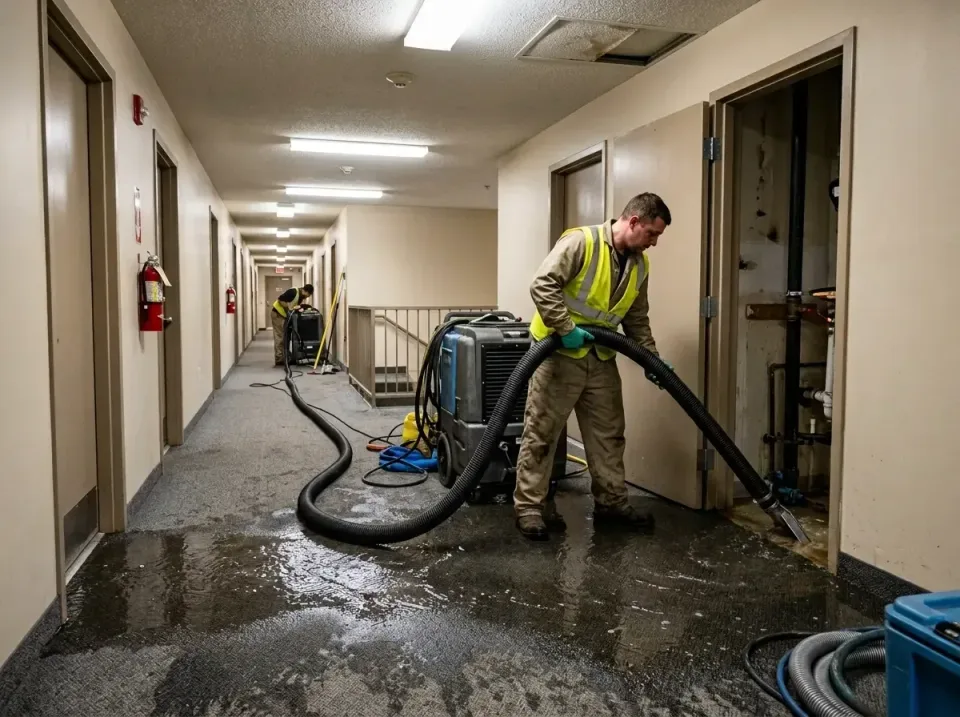multi-unit-apartment-hallway-f-005 — frequently asked questions, Emergency Burst Pipe Water Extraction & Removal in Wilkinsb…